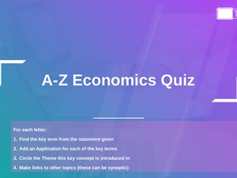 A-Z Economics, Economics Quiz
