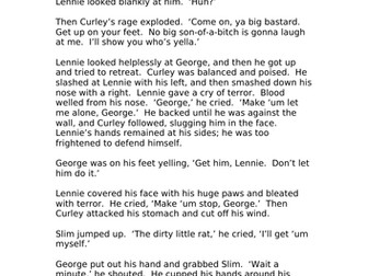 Of Mice and Men Extracts and questions