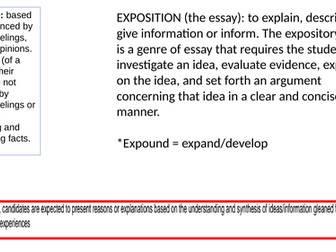 Exposition Writing Breakdown