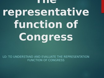 US Congress - Government and Politics of the USA Chapter 2