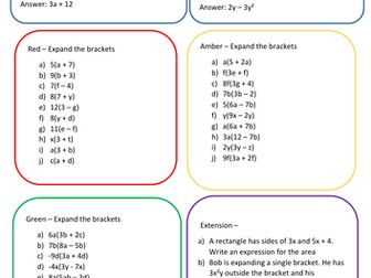 expanding brackets - single brackets