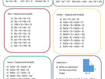expanding brackets - expand 2 single and simplify