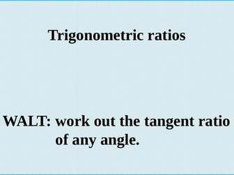 Trigonometric ratio tangent