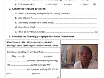 Child labor and human rights: Listening comprehension