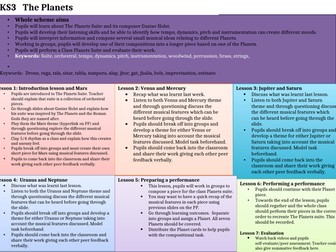 Ks3 Music 'The Planets Holst' Sow & Resources