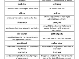 Civics Vocabulary Builder