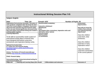Instruction writing fire safety/bonfire night. DT/ART. Children at home. Key Worker groups.