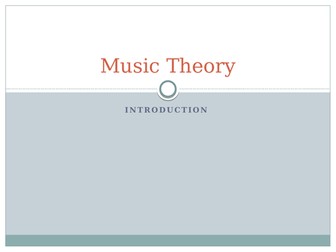 Music Theory Introduction Ks3 Ks4 Powerpoint