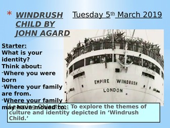 Windrush Child by John Agard