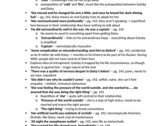Gatsby Chapter 8 + 9 Analysis Pack