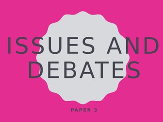 AQA A Level Psychology Issues and Debates Powerpoint