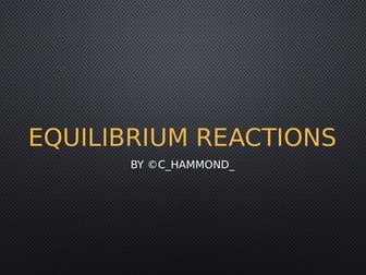 Chemistry Equilibrium Reactions