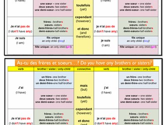 Dynamo 1-Module 1- Unit 1- As-tu des freres et soeurs?