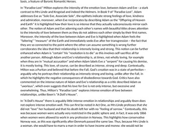 A Doll's House/Paradise Lost/ A2 Essay. A*