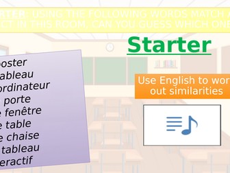 Dynamo 1-Module 1- Unit 2- Voici ma salle de classe