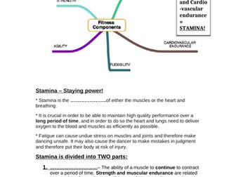 Fitness components in Dance