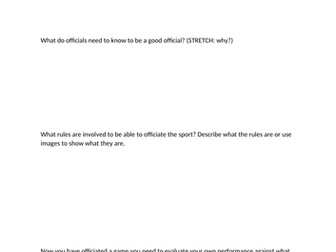 Sports Job Non-Doer Sheets