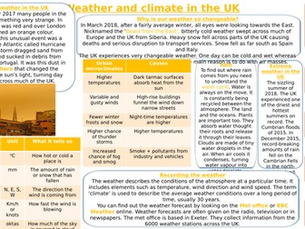 KS3 weather and climate in the UK