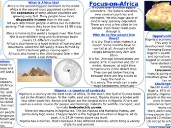 KS3 focus on Africa