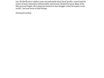 Vertigo Blade Runner Comparison - EDUQAS A Level Film Studies