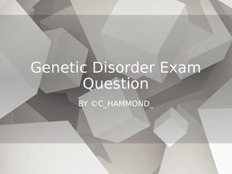 Biology Exam Question - Genetic Disorder