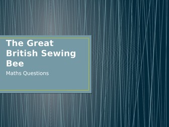 Great British Sewing Bee maths questions