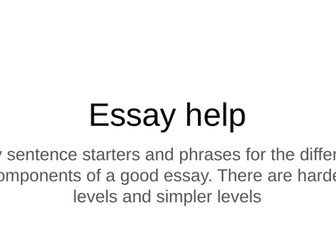 Essay help ppt