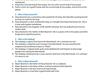 The Ickabog by J. K. Rowling - Chapters 9-17 - Reading comprehension and vocabulary worksheets