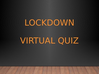 End of Year Lockdown Quiz