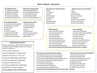 Year 7 German Knowledge Organisers
