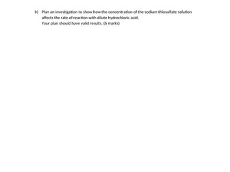 Chemistry Disappearing Cross Exam Qu.