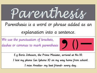 Parenthesis display KS2