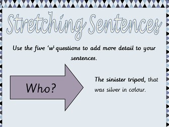 Stretching sentences display KS2