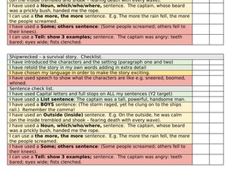 Shipwreck WAGOLL using Alan Peat's Exciting Sentences