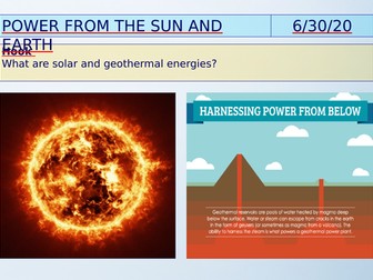 P3.3 Power from the Sun and the Earth