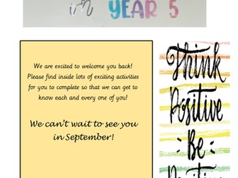 Year 5 Transition pack