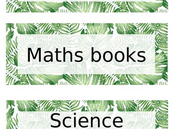 Natural book box labels editable