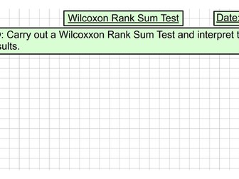 Wilcoxon Rank Sum Test (Unit 13 - Non Parametric Testing)