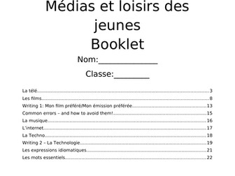 French GCSE revision resource - Media and Leisure Activities