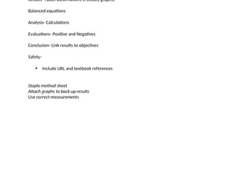 Chemistry: Practical write-up