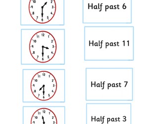 Telling the time-Half past