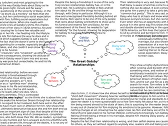 Relationships in The Great Gatsby - Analysis