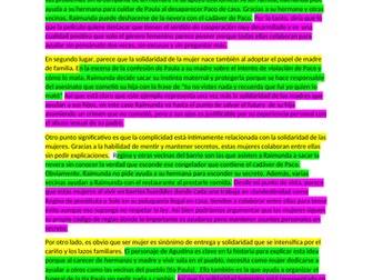 Model Essay about Volver