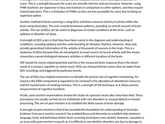 Biopsychology 16 Marker Example Answer Bundle