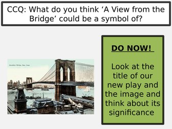A View from the Bridge- Scheme of Work KS3