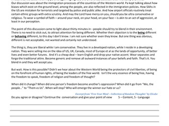 Essay Practice - Argumentative (Social Identity)