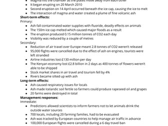 A Level Geography Hazards Case Studies