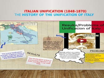 Italian Unification : causes,  and significance of the  unification.