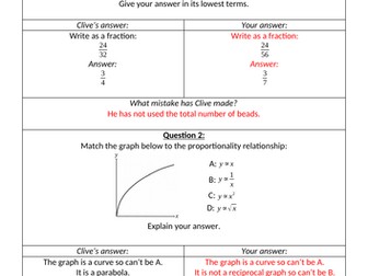 Clumsy Clive's Ratio and Proportion Tests