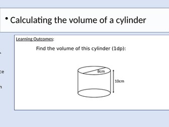 Volume of cylinders